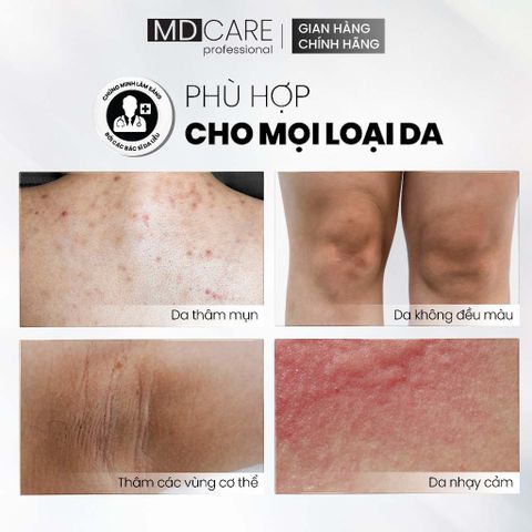 Sữa Dưỡng Thể Sáng Da MD CARE 200ml - Chống Lão Hóa, 4% Alpha Arbutin & 3% Niacinamide - Dưỡng Trắng, Mờ Thâm, Cải Thiện Kết Cấu Da