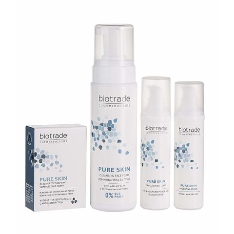Sữa rửa mặt Biotrade Pure Skin Cleansing Face Foam trẻ hoá làm sạch mụn đầu đen, thu nhỏ lỗ chân lông, giúp da đều màu