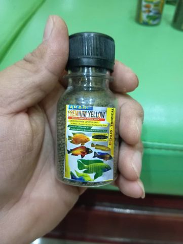 Cám Cá Lóc AKARI Yellow 1mm - Thức ăn tăng màu cho cá cảnh Ali và Lóc, Giúp nâng cao màu sắc và sức khỏe cá