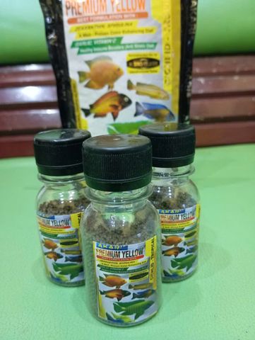 Cám Cá Lóc AKARI Yellow 1mm - Thức ăn tăng màu cho cá cảnh Ali và Lóc, Giúp nâng cao màu sắc và sức khỏe cá