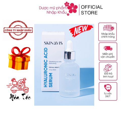 Tinh Chất Serum Dưỡng Cấp Ẩm SKINAVIS Hyaluronic Acid & Niacinamide + B5, Phục Hồi Da Khô, Làm Trắng Da Tự Nhiên 30ml