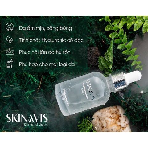 Tinh Chất Serum Dưỡng Cấp Ẩm SKINAVIS Hyaluronic Acid & Niacinamide + B5, Phục Hồi Da Khô, Làm Trắng Da Tự Nhiên 30ml