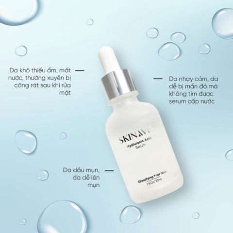 Tinh Chất Serum Dưỡng Cấp Ẩm SKINAVIS Hyaluronic Acid & Niacinamide + B5, Phục Hồi Da Khô, Làm Trắng Da Tự Nhiên 30ml