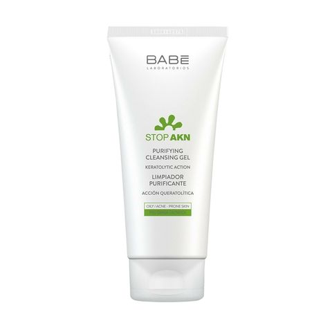 Sữa Rửa Mặt BaBe Stop AKN Purifying Cleansing Gel 200ml - Kiểm Soát Bã Nhờn, Làm Sạch Dịu Nhẹ, Phù Hợp Cho Da Nhờn và Dễ Bị Mụn