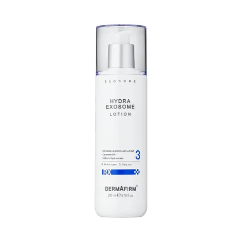 Sữa Dưỡng Da Dermafirm Hydra Exosome Lotion Cấp Ẩm Sâu, Tái Sinh Da - 200ml, Chống Oxy Hóa, Dưỡng Ẩm, Cho Da Khô, Tái Tạo Làn Da Rạng Rỡ