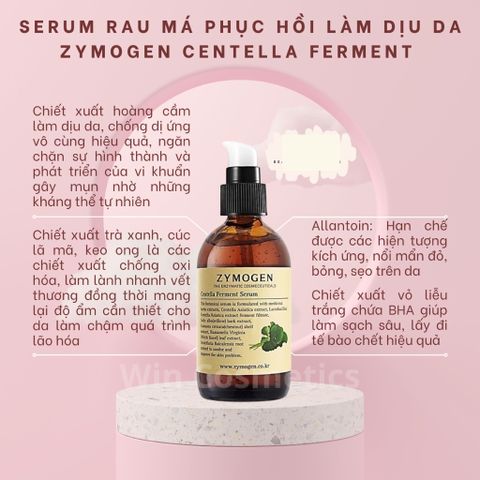 Serum Rau Má Zymogen Centella Ferment - Serum Dưỡng Da Chống Lão Hóa, Phục Hồi Và Làm Dịu Da Mụn, Ngăn Ngừa Sẹo