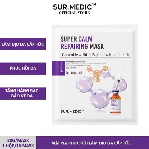 COMBO 10 Mặt Nạ SurMedic Bright Glutathione - Dưỡng Trắng, Cấp Ẩm Sáng Da, Phục Hồi, Chất Lượng Hàn Quốc