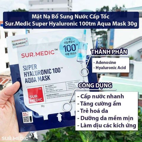 COMBO 10 Mặt Nạ SurMedic Bright Glutathione - Dưỡng Trắng, Cấp Ẩm Sáng Da, Phục Hồi, Chất Lượng Hàn Quốc