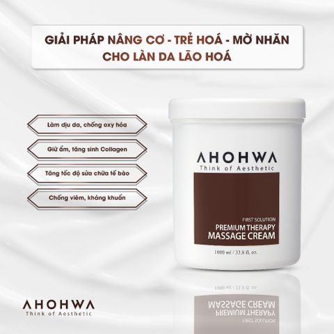 Kem Massage Body Ahohwa Premium 1000ml - Dưỡng Ẩm, Phục Hồi Da, Làm Sạch Lỗ Chân Lông, Nâng Cơ Thương Hiệu Hàn Quốc