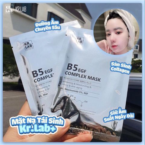 Mặt Nạ B5 KR.LAB EGF Complex - Cấp Ẩm, Dưỡng Trắng, Phục Hồi Da và Tăng Sinh Collagen cho mọi loại da, Hàn Quốc