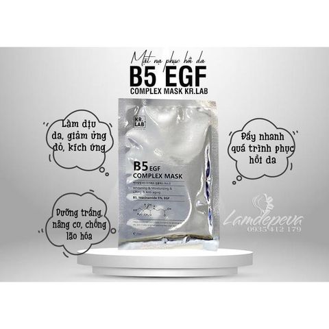 Mặt Nạ B5 KR.LAB EGF Complex - Cấp Ẩm, Dưỡng Trắng, Phục Hồi Da và Tăng Sinh Collagen cho mọi loại da, Hàn Quốc