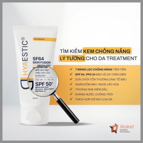 Kem Chống Nắng Hyaestic Skin Fusion SPF50+ - Bảo vệ Da Chống UV và Ô Nhiễm, Giúp Làm Sáng và Kháng Nước 50ml