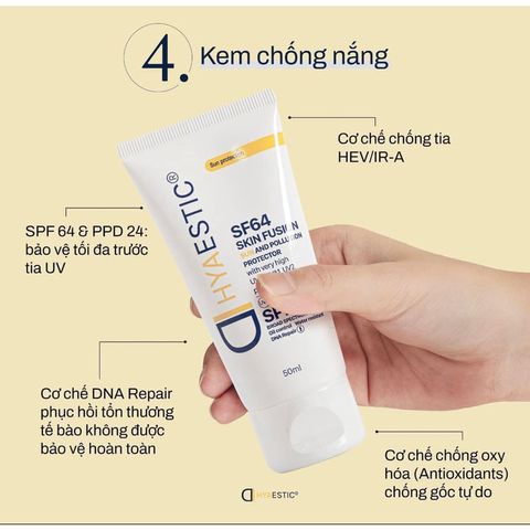 Kem Chống Nắng Hyaestic Skin Fusion SPF50+ - Bảo vệ Da Chống UV và Ô Nhiễm, Giúp Làm Sáng và Kháng Nước 50ml