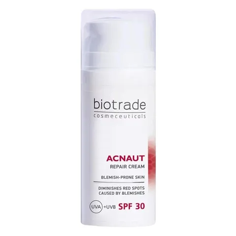 Kem Dưỡng Biotrade Acnaut Repair Cream 30ml - Ngừa Sẹo, Tái Tạo Da Sau Mụn, Loại Bỏ Đốm Đỏ, Chống Nắng SPF 30, Chống Oxy Hóa