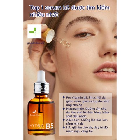Serum B5 GoodnDoc 50ml - Cấp Ẩm Phục Hồi Da, Làm Sáng Da, Se Khít Lỗ Chân Lông, Chống Lão Hóa, Phù Hợp Mọi Loại Da