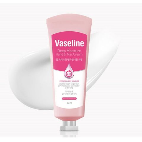 Kem Dưỡng Da Tay Vaseline Deep Moisture Hand & Nail Cream Và Móng giúp chăm sóc cho da tay mềm mại hơn 60ml
