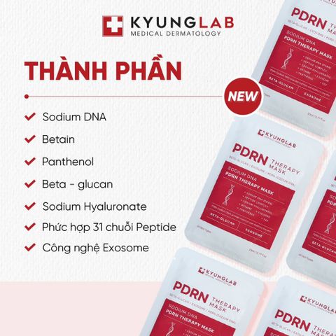 Combo 10 Mặt Nạ KyungLab PDRN - Mặt Nạ Dưỡng Ẩm, Phục Hồi, Trẻ Hóa Da, Chất Lượng, Thư Giãn Tối Ưu