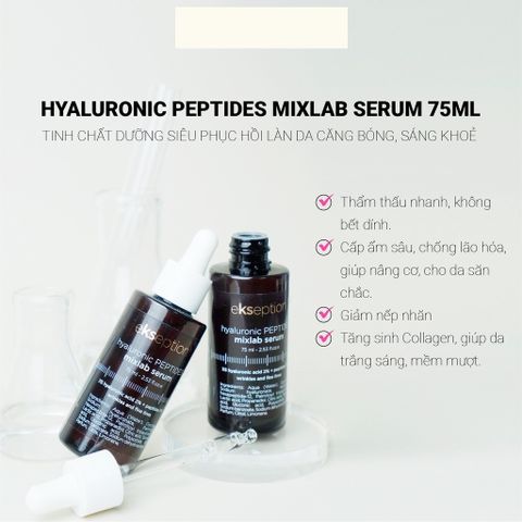 Tinh chất dưỡng da Ekseption Hyaluronic Peptides Serum - Phục hồi, chống lão hóa, làm sáng da - 75ml