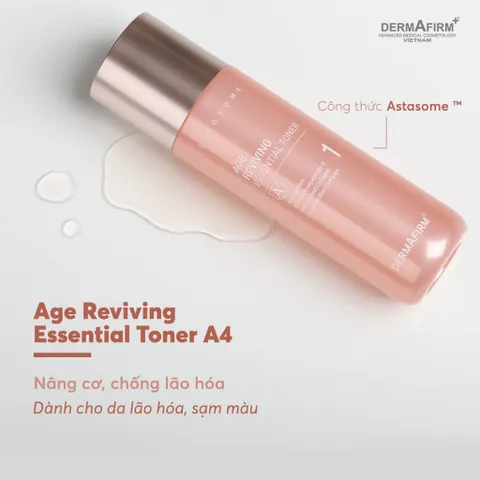 Nước Cân Bằng Dermafirm Age Reviving Essential Toner A4 - Chống Lão Hóa, Cấp Ẩm, Làm Sáng Da 200ml Hàng Nhập Khẩu