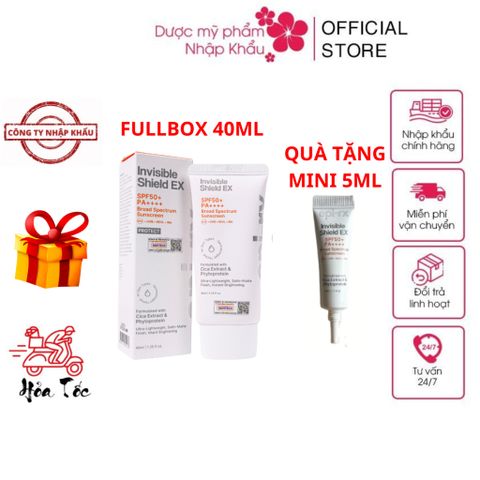 Kem Chống Nắng EPI-RX Invisible Shield Ex SPF50+ / PA++++ - Phổ Rộng, Siêu Mỏng Nhẹ, Nâng Tone, Kiềm Dầu Cho Mọi Loại Da