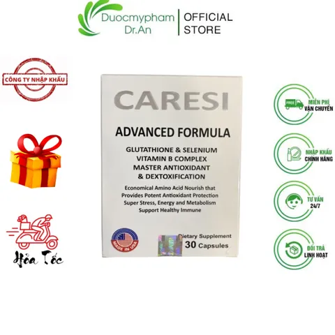 Viên uống Caresi Advanced Formula Trắng Sáng Da - Mờ Nám, Chống Lão Hóa, 30 Viên - Nhập Khẩu Mỹ, Đẹp Da Khỏe Mạnh