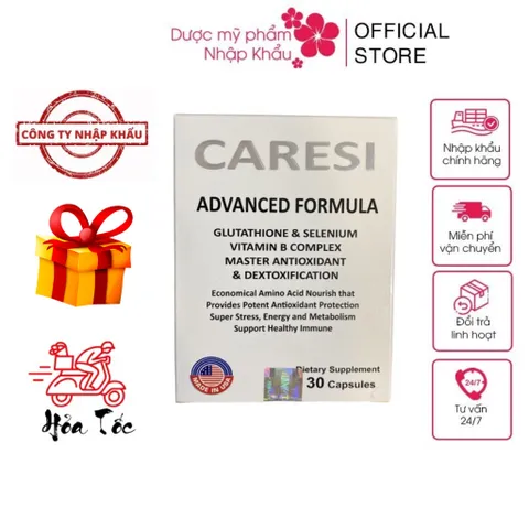 Viên uống Caresi Advanced Formula Trắng Sáng Da - Mờ Nám, Chống Lão Hóa, 30 Viên - Nhập Khẩu Mỹ, Đẹp Da Khỏe Mạnh