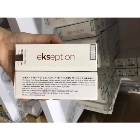 Serum Ekseption Hyaluronic Niacin 75ml - Dưỡng ẩm, trắng sáng da, mờ thâm mụn với 5% Niacinamide và Hyaluronic Acid, hàng nhập khẩu từ Tây Ban Nha.
