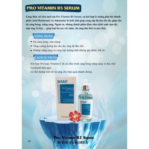 Tinh Chất Serum SMAS Pro Vitamin B5 Hydra Dưỡng Ẩm Phục Hồi Da Tổn Thương 120g - Tăng Cường Độ Đàn Hồi, Cấp Nước Cho Da khỏe mạnh