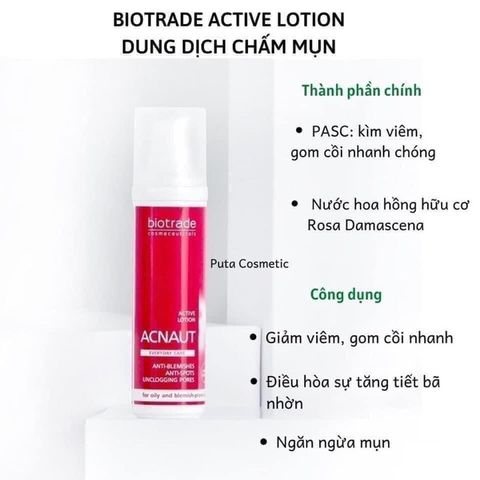 Lotion Chấm Mụn Biotrade Acnaut Active - Dung Dịch Ngừa Mụn Hiệu Quả Với Phức Hợp PASC An Toàn, Giảm Viêm Tức Thì