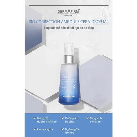 Ampoule Labo Dermafirm Bio Correction Cera-Drop M4 50ml - Tinh Chất Trẻ Hóa & Tái Tạo Da Đa Tầng, Dưỡng Ẩm Sâu, Ngăn Ngừa Lão Hóa