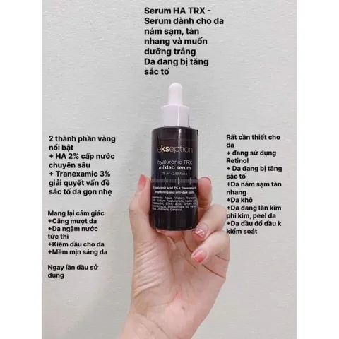 Serum Ekseption Hyaluronic TRX 75ml - Tinh Chất Làm Sáng Da, Giảm Nám với 3% Tranexamic Acid, Xuất Xứ Tây Ban Nha