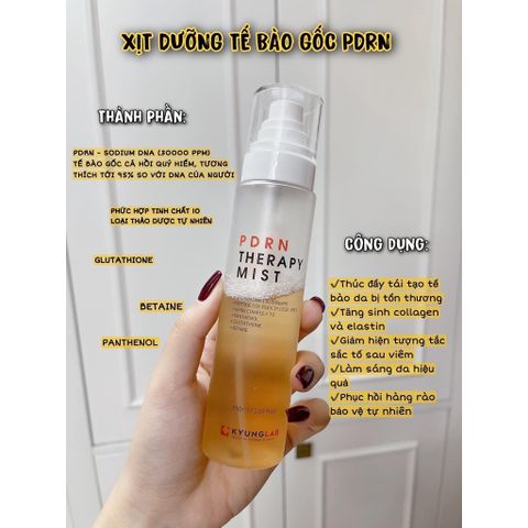 Xịt Khoáng Kyung Lab PDRN Therapy Mist 150ml - Dưỡng Ẩm, Tái Tạo Da, Phục Hồi Da Mặt - Hàng Nhập Khẩu Hàn Quốc