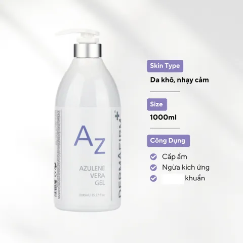 Tinh Chất Hoa Cúc Dermafirm Azulene Vera Gel 100ml - Làm Dịu và Tái Tạo Da Hàn Quốc Cho Tất Cả Các Loại Da