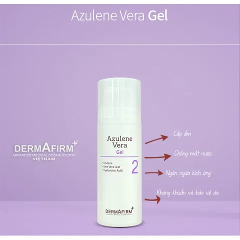 Tinh Chất Hoa Cúc Dermafirm Azulene Vera Gel 100ml - Làm Dịu và Tái Tạo Da Hàn Quốc Cho Tất Cả Các Loại Da