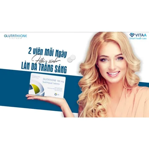 Viên ngậm Glutathione 100mg Trắng Da Toàn Thân Giảm Nám Tàn Nhang - Hàng Nhập Khẩu Ý, 30 Viên