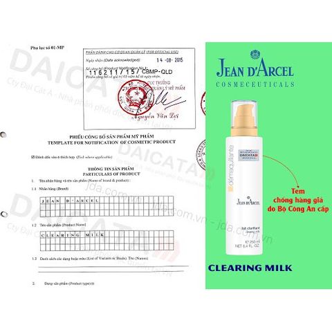 Sữa Rửa Mặt Jean D'Arcel Clearing Milk 150ml - Sạch Sâu, Kiềm Dầu, Ngừa Mụn Cho Da Dầu Và Da Mụn, Xuất Xứ Đức