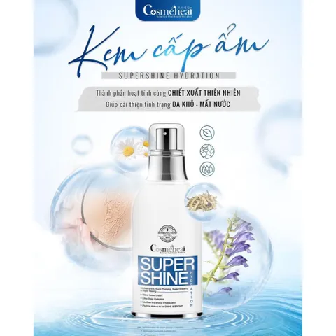 Kem Cấp Nước Cosmeheal Supershine Hydration - Kem Cấp Ẩm Chống Lão Hóa Giúp Da Căng Mịn, Tràn Đầy Sức Sống cho Mọi Loại Da