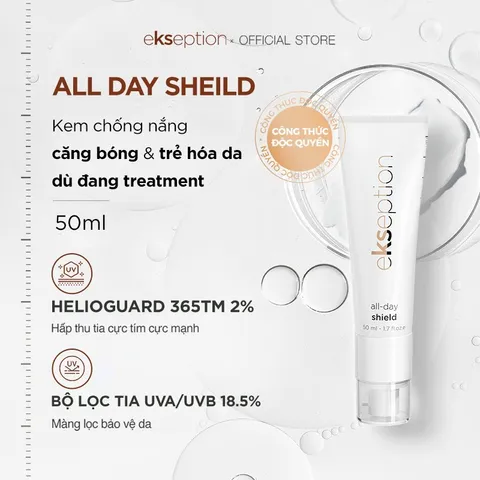 Kem Chống Nắng Ekseption All Day Shield SPF50 - Dưỡng Ẩm, Trẻ Hóa Da, Phù Hợp Với Da Treatment 50ml