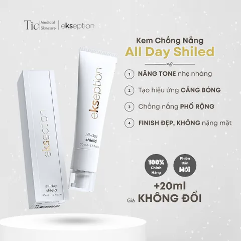 Kem Chống Nắng Ekseption All Day Shield SPF50 - Dưỡng Ẩm, Trẻ Hóa Da, Phù Hợp Với Da Treatment 50ml