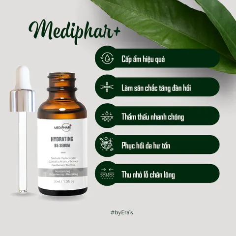 Serum MEDIPHAR+ HYDRATING B5 30ml - Dưỡng Cấp Ẩm, Trắng Sáng, Mờ Thâm, Chống Lão Hóa, Phục Hồi Da Nhạy Cảm Hàn Quốc