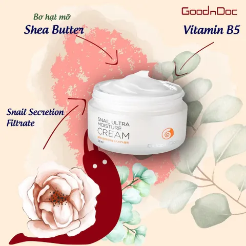 Kem Ốc Sên GoodnDoc Snail Ultra Moisture Cream - Dưỡng Da Chống Lão Hóa, Cấp Ẩm, Trẻ Hóa Da, Nhập Khẩu Hàn Quốc