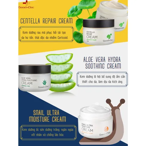 Kem Ốc Sên GoodnDoc Snail Ultra Moisture Cream - Dưỡng Da Chống Lão Hóa, Cấp Ẩm, Trẻ Hóa Da, Nhập Khẩu Hàn Quốc