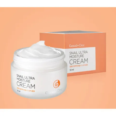 Kem Ốc Sên GoodnDoc Snail Ultra Moisture Cream - Dưỡng Da Chống Lão Hóa, Cấp Ẩm, Trẻ Hóa Da, Nhập Khẩu Hàn Quốc