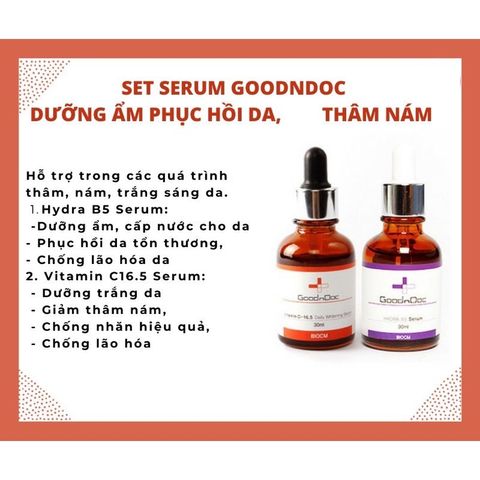 Serum Dưỡng Ẩm Phục Hồi Làm Trắng Sáng Da GoodnDoc Hydra B5 30ml - Giảm Thâm Nám, Chống Lão Hóa, Phù Hợp Mọi Loại Da