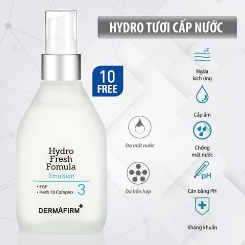 Sữa Dưỡng Da Mặt Dermafirm Hydro Fresh Formula - Tinh Chất Cấp Nước và Dưỡng Ẩm Cho Da Khô, Hàn Quốc