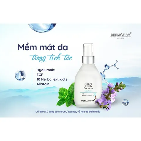 Sữa Dưỡng Da Mặt Dermafirm Hydro Fresh Formula - Tinh Chất Cấp Nước và Dưỡng Ẩm Cho Da Khô, Hàn Quốc