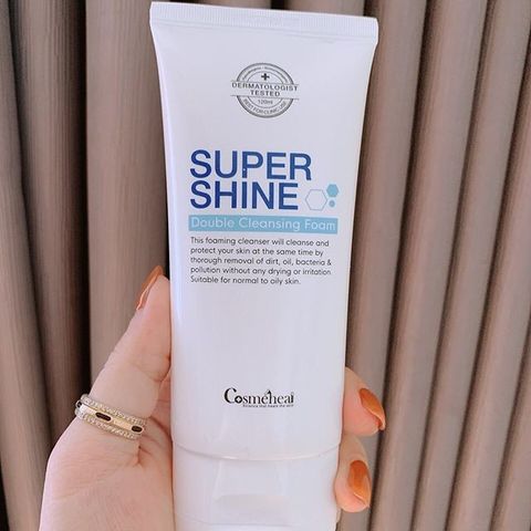 Sữa Rửa Mặt Tạo Bọt Cosmeheal Suppershine Double Cleansing Foam 120ml - Dành Cho Da Dầu, Mụn, Làm Sạch Sâu, Cấp Ẩm Tức Thì