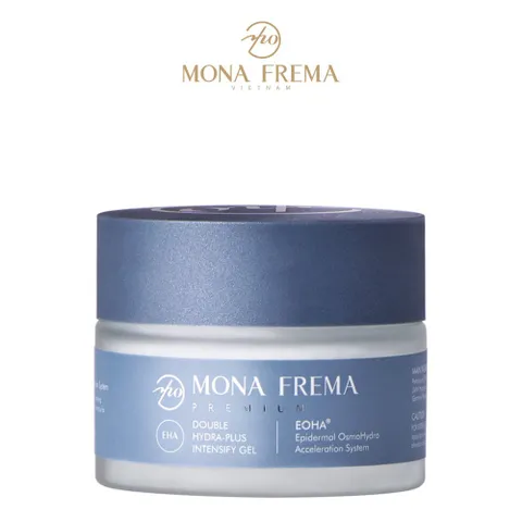 Gel Cấp Ẩm Chống Lão Hoá Mona Frema Double Hydra-Plus 30g/50g - Gel Phục Hồi Da Với Axit Hyaluronic & Protein Ốc Sên Pháp