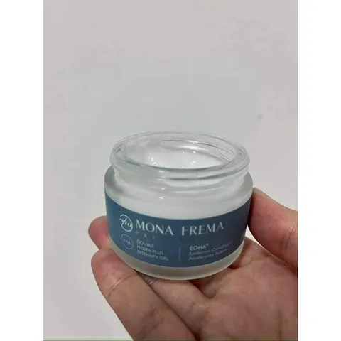 Gel Cấp Ẩm Chống Lão Hoá Mona Frema Double Hydra-Plus 30g/50g - Gel Phục Hồi Da Với Axit Hyaluronic & Protein Ốc Sên Pháp