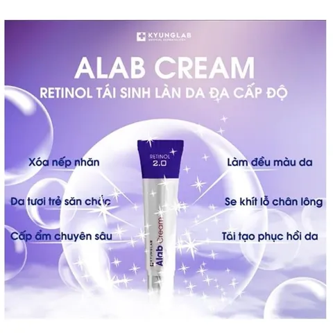 Kem Dưỡng Retinol Kyung Lab Alab Cream 30ml - Chống Lão Hóa, Giảm Nhờn, Ngăn Ngừa Mụn, Se Khít Lỗ Chân Lông, Da Sáng Mịn